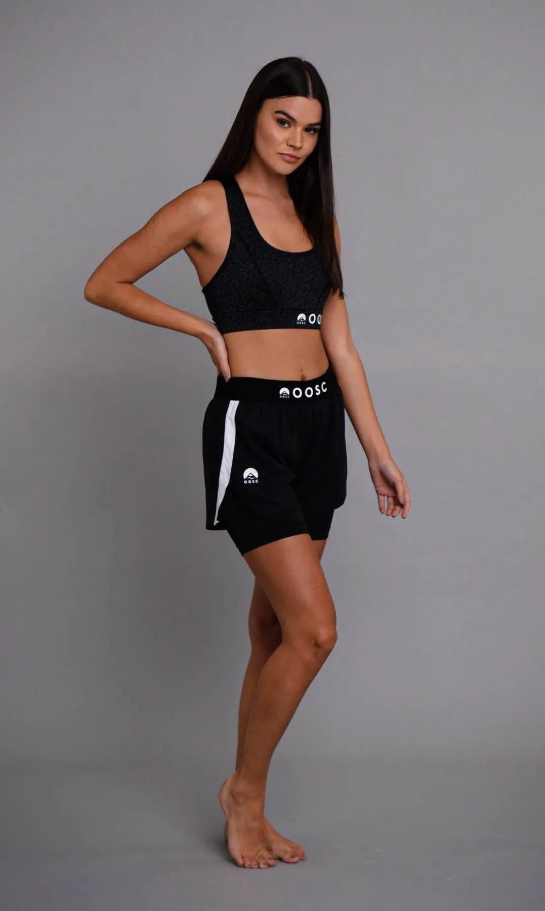 2-in-1 Booty Gym Shorts Black - Women's