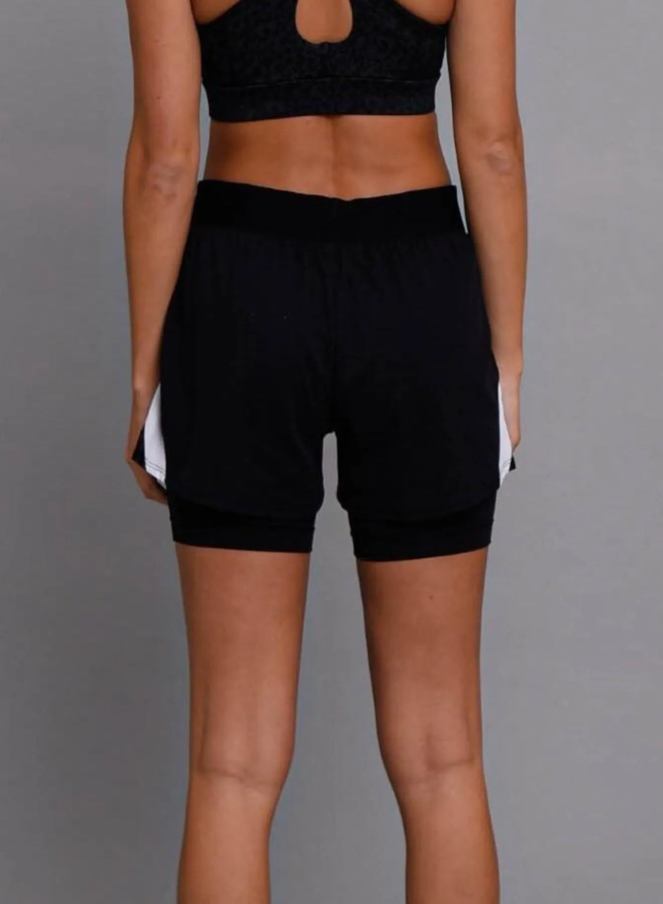 2-in-1 Booty Gym Shorts Black - Women's