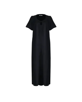 ANGEL LINEN MAXI DRESS BLACK