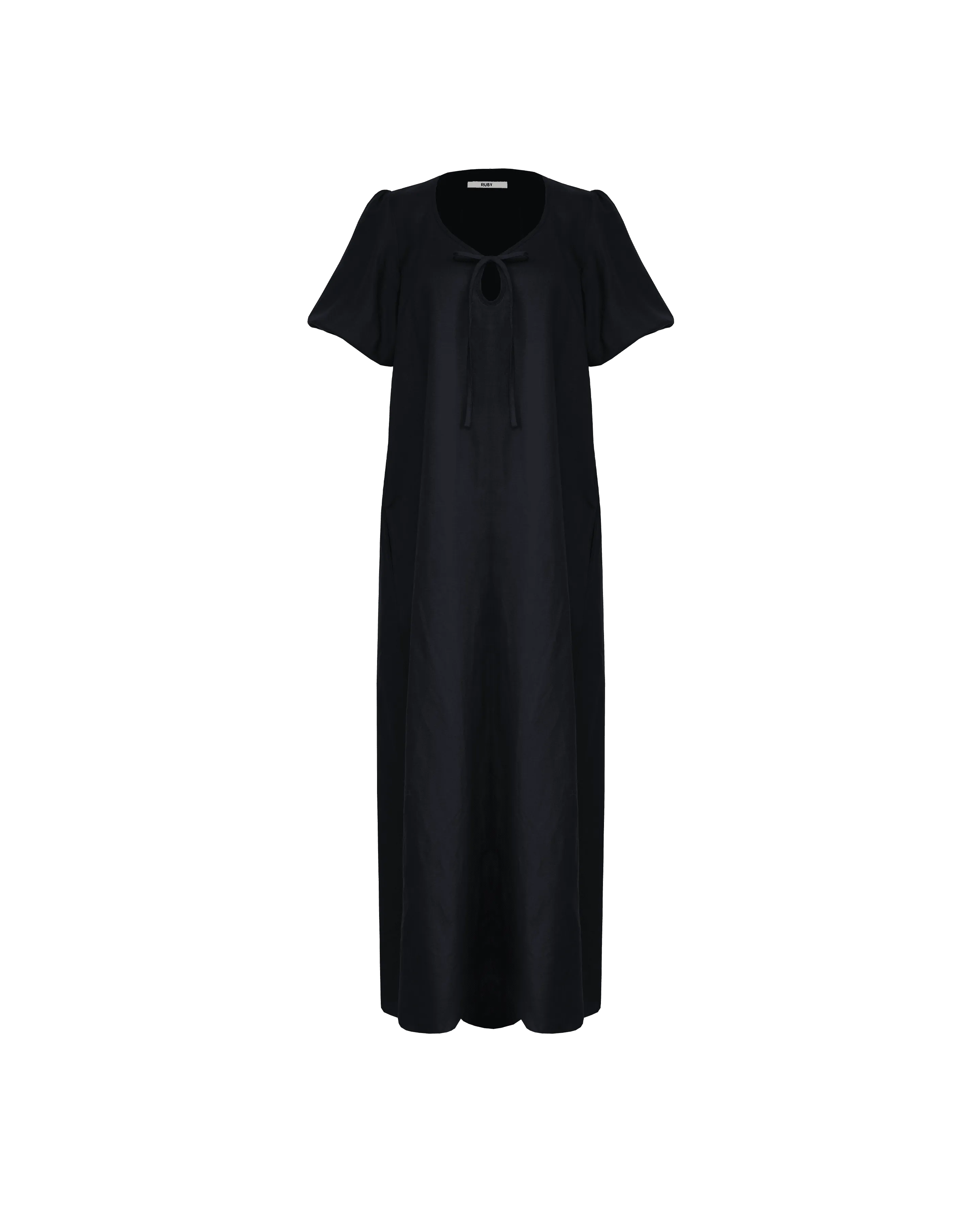 ANGEL LINEN MAXI DRESS BLACK