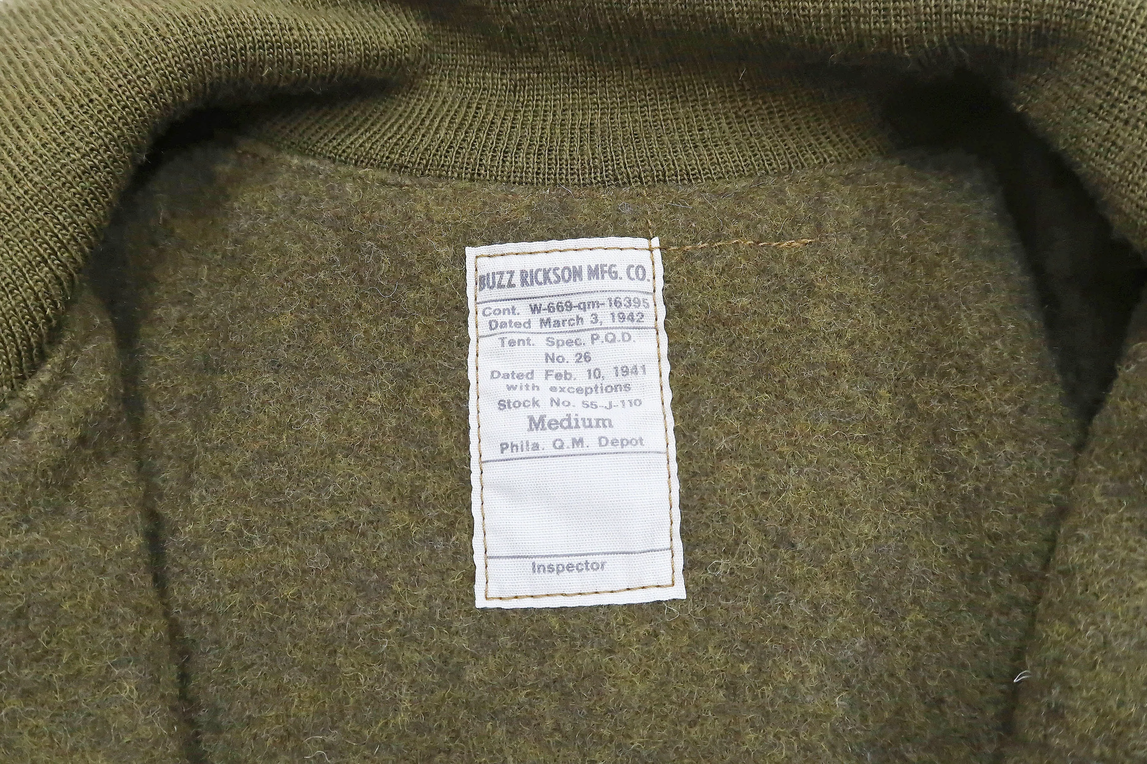 Buzz Rickson Tanker Jacket Men's Reproduction US Army 2nd Tank Jacket BR15146 Olive Drab