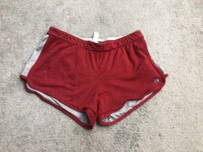 Champion Shorts Womens Medium Red Athleticwear Running Training Sports Logo