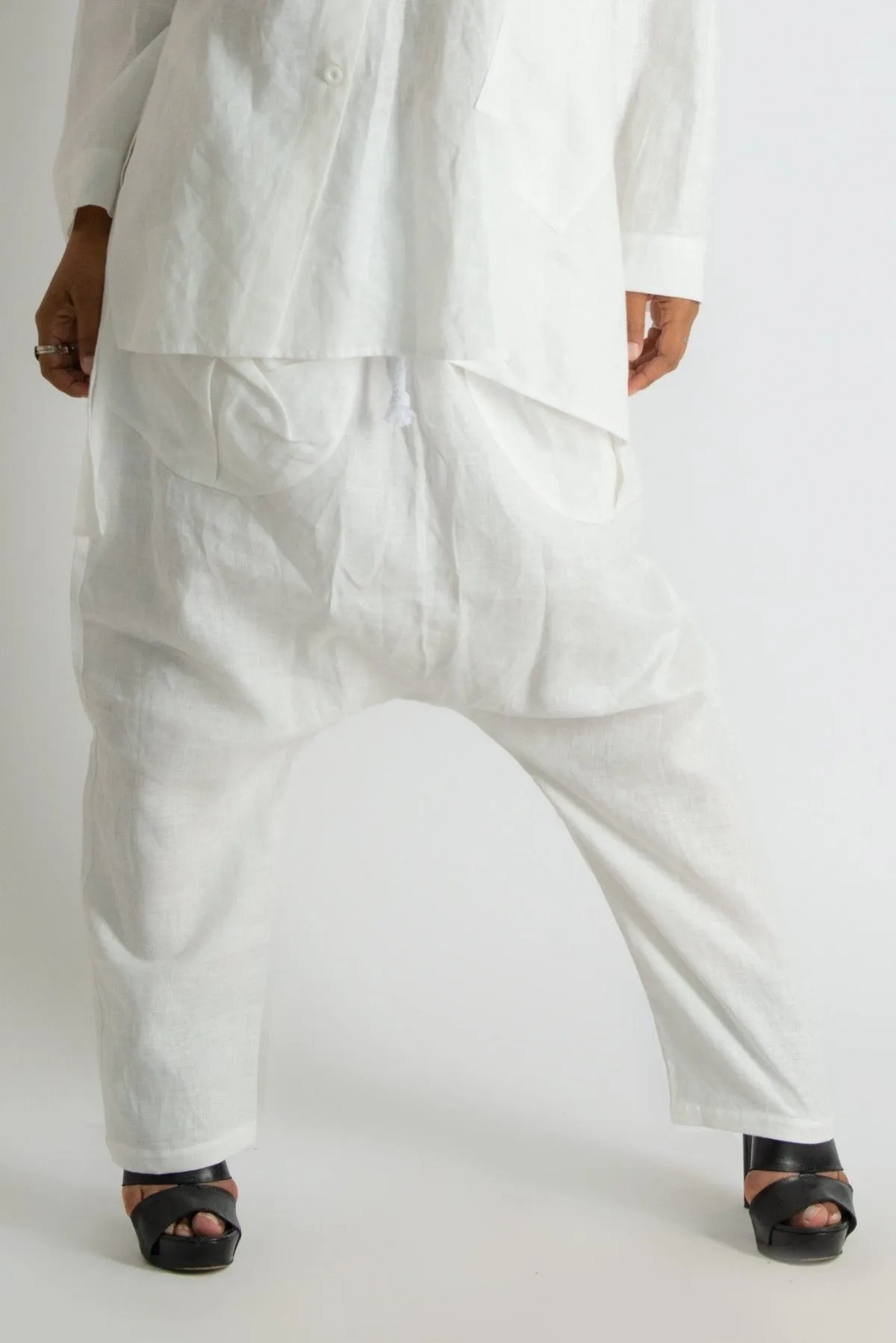 CLARA Linen Harem Loose Pants