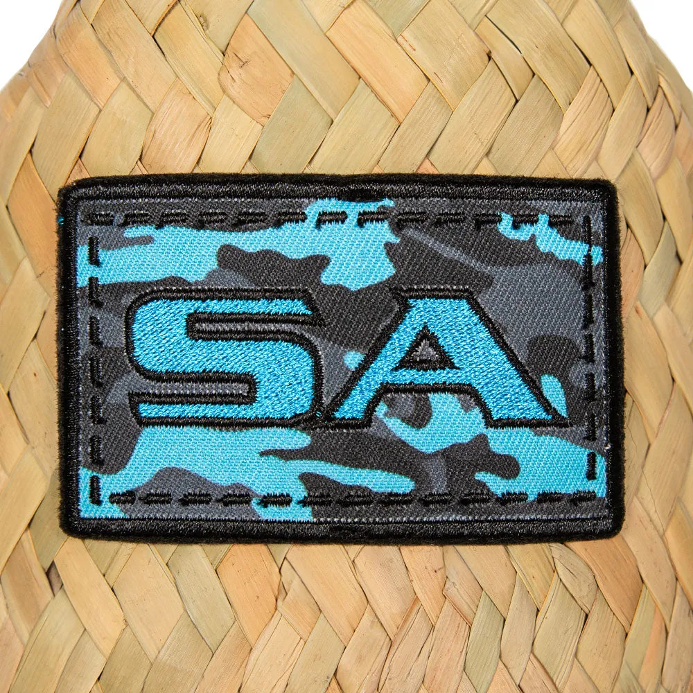 Classic Straw Hat | Aqua Military Camo