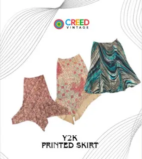 CR1649 Y2K Printed Skirts - 12 Pcs