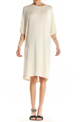 Cream Relaxed Fit T-Shirt Dress