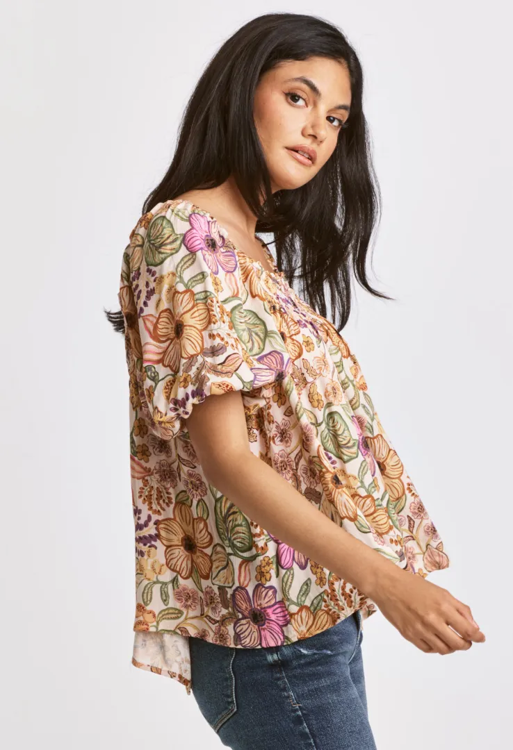 DJ Floral Boho Blouse