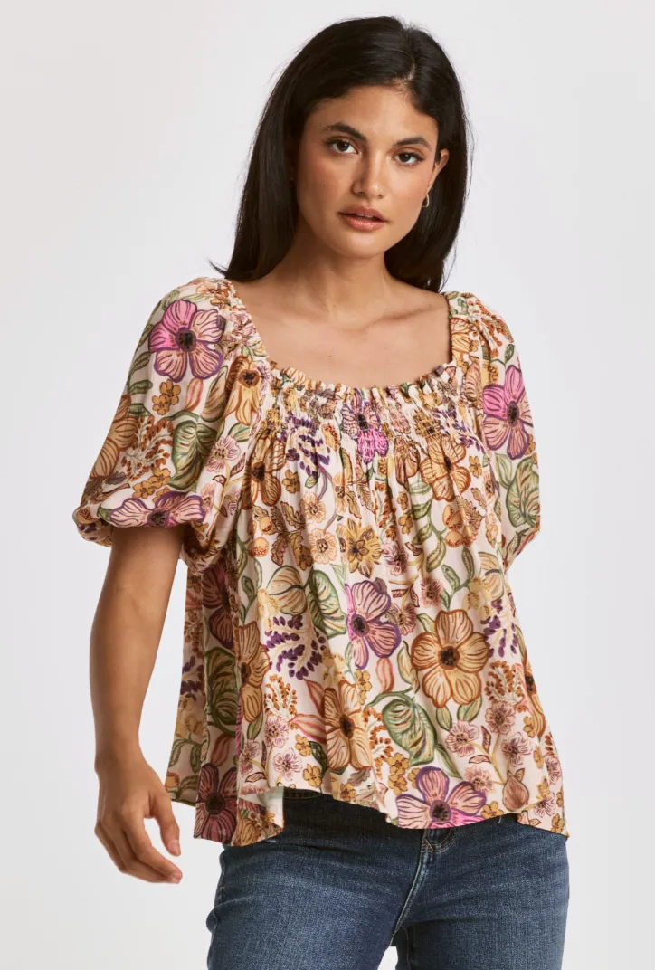 DJ Floral Boho Blouse