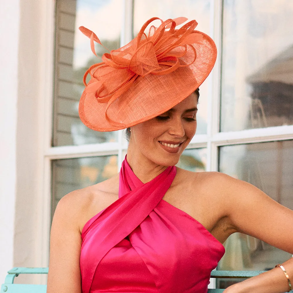 Failsworth Hats Caitlyn Disc Fascinator - Papaya