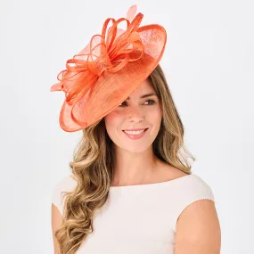 Failsworth Hats Caitlyn Disc Fascinator - Papaya