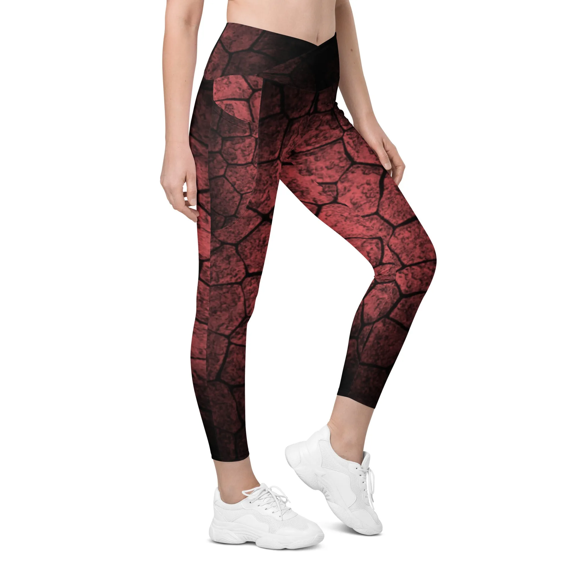 Fashion Crossover Leggings with Pockets, lioness-love