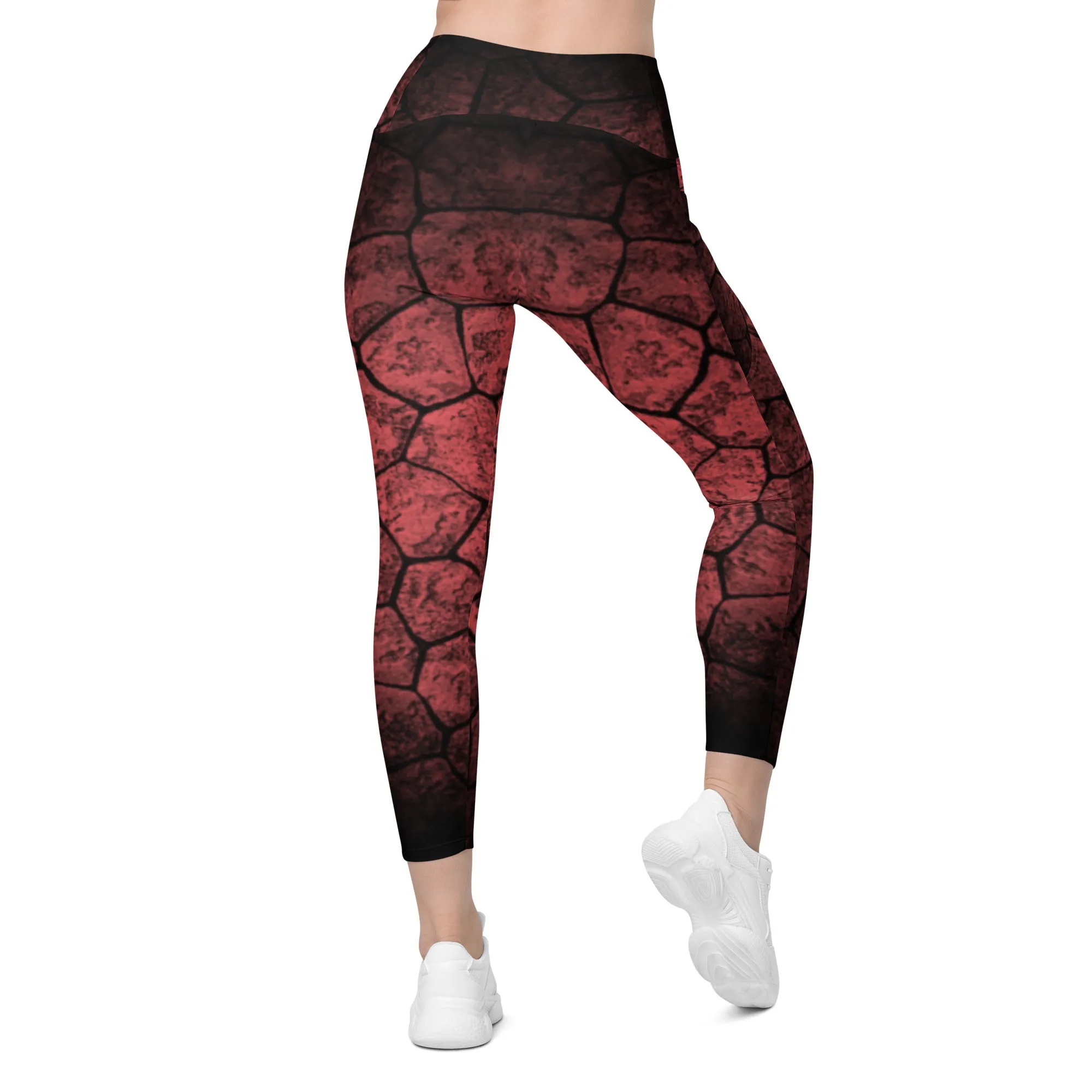 Fashion Crossover Leggings with Pockets, lioness-love