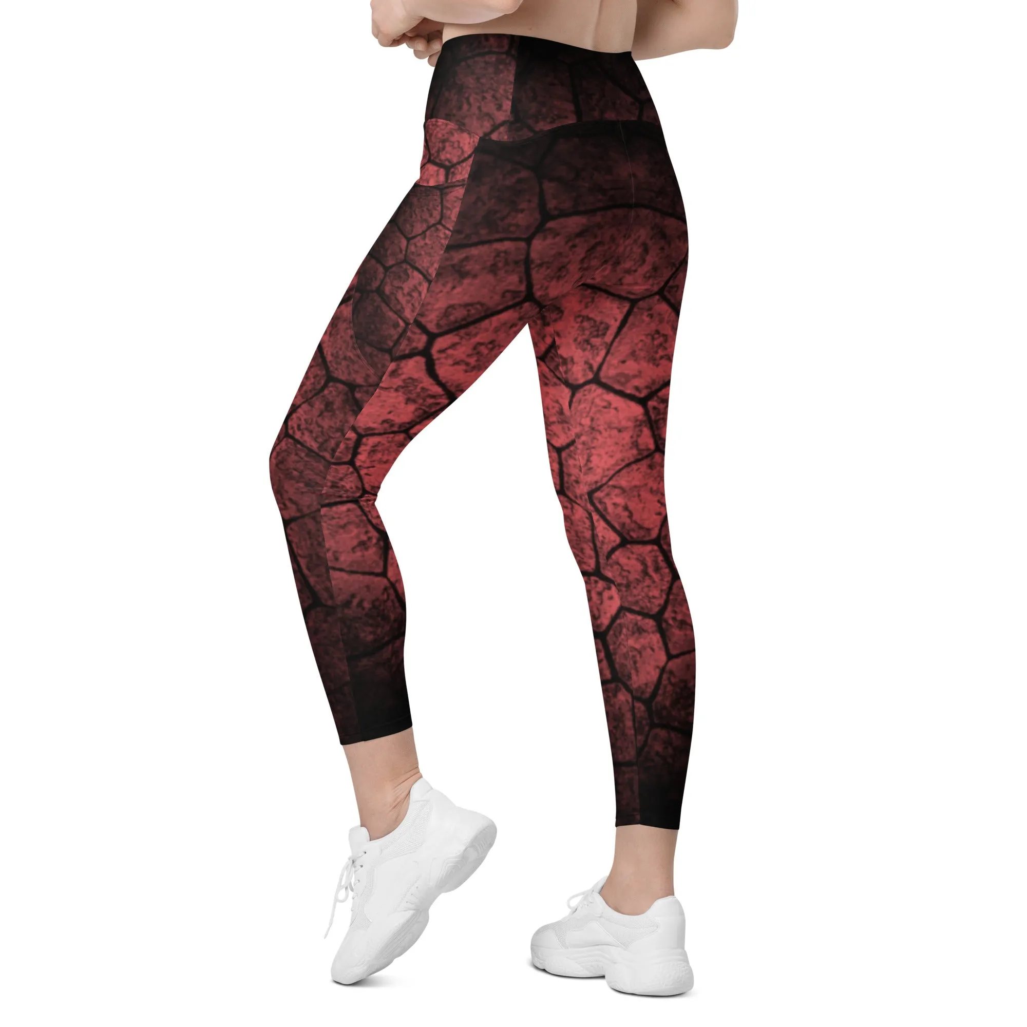 Fashion Crossover Leggings with Pockets, lioness-love