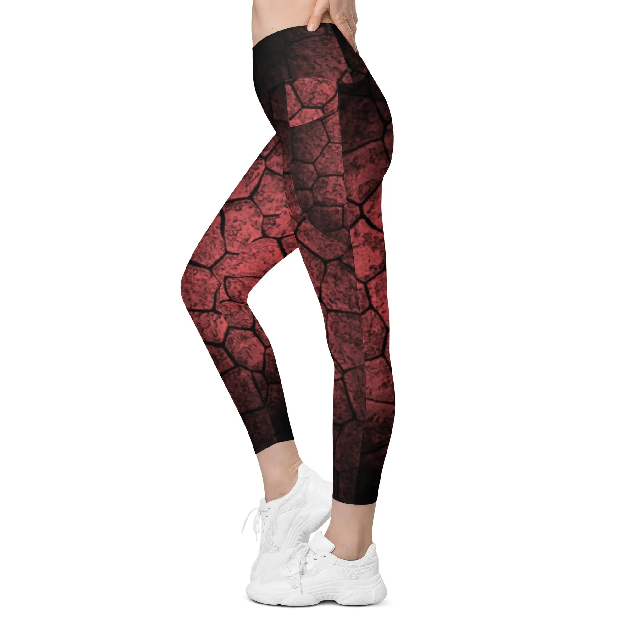 Fashion Crossover Leggings with Pockets, lioness-love