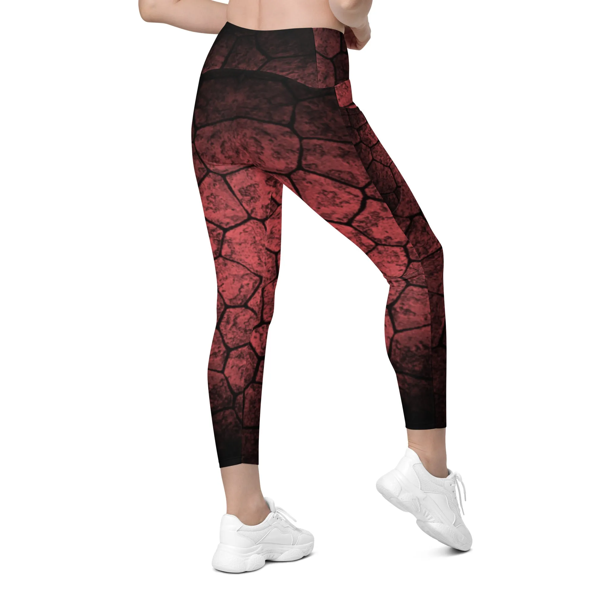 Fashion Crossover Leggings with Pockets, lioness-love