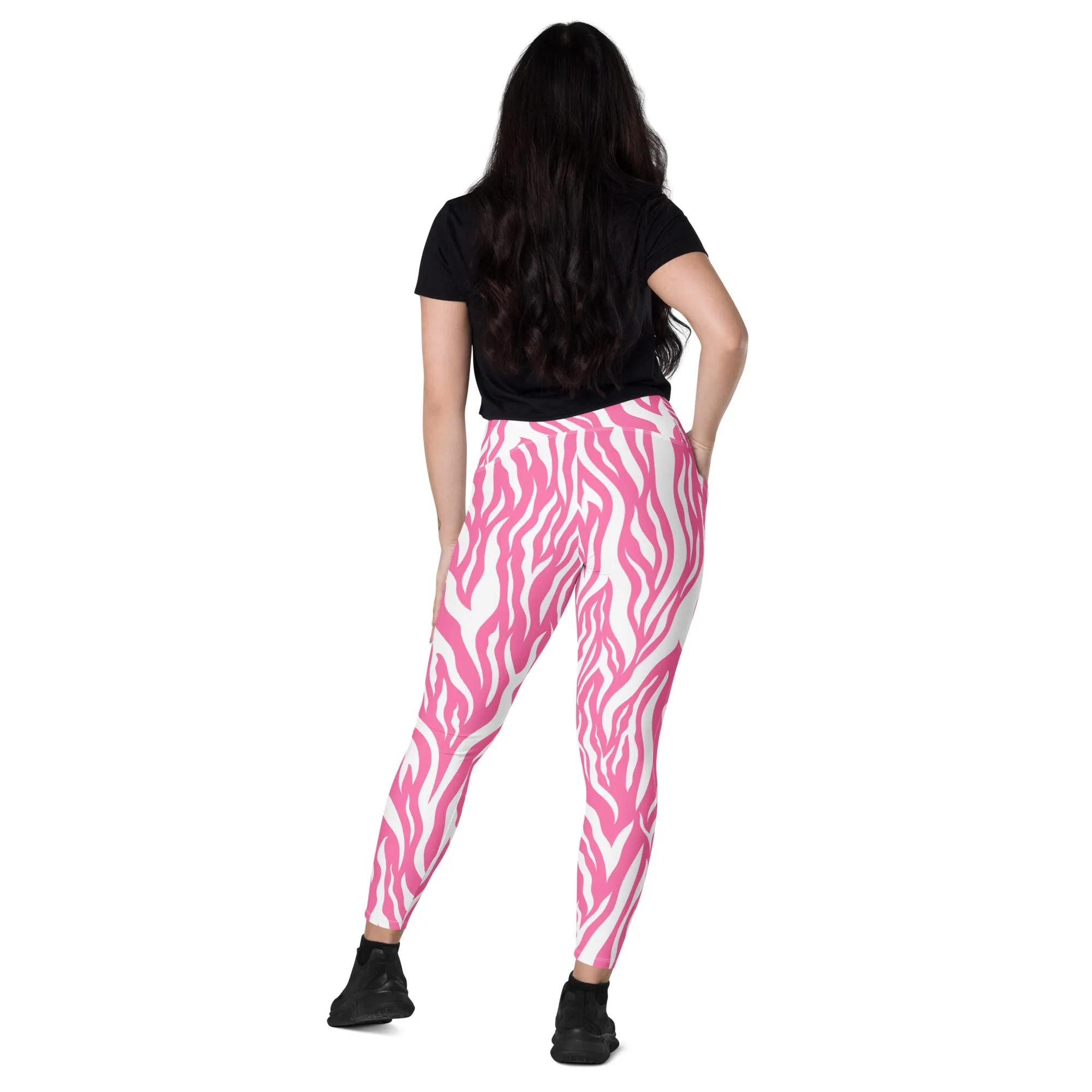 Favorite Zebra Crossover Leggings with Pockets, lioness-love