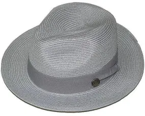 Gray Men's straw hats Bruno Capelo gray summer hats