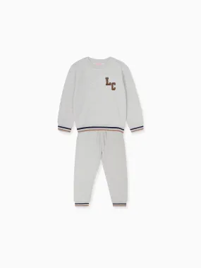 Grey Melange Pernille Kids Tracksuit