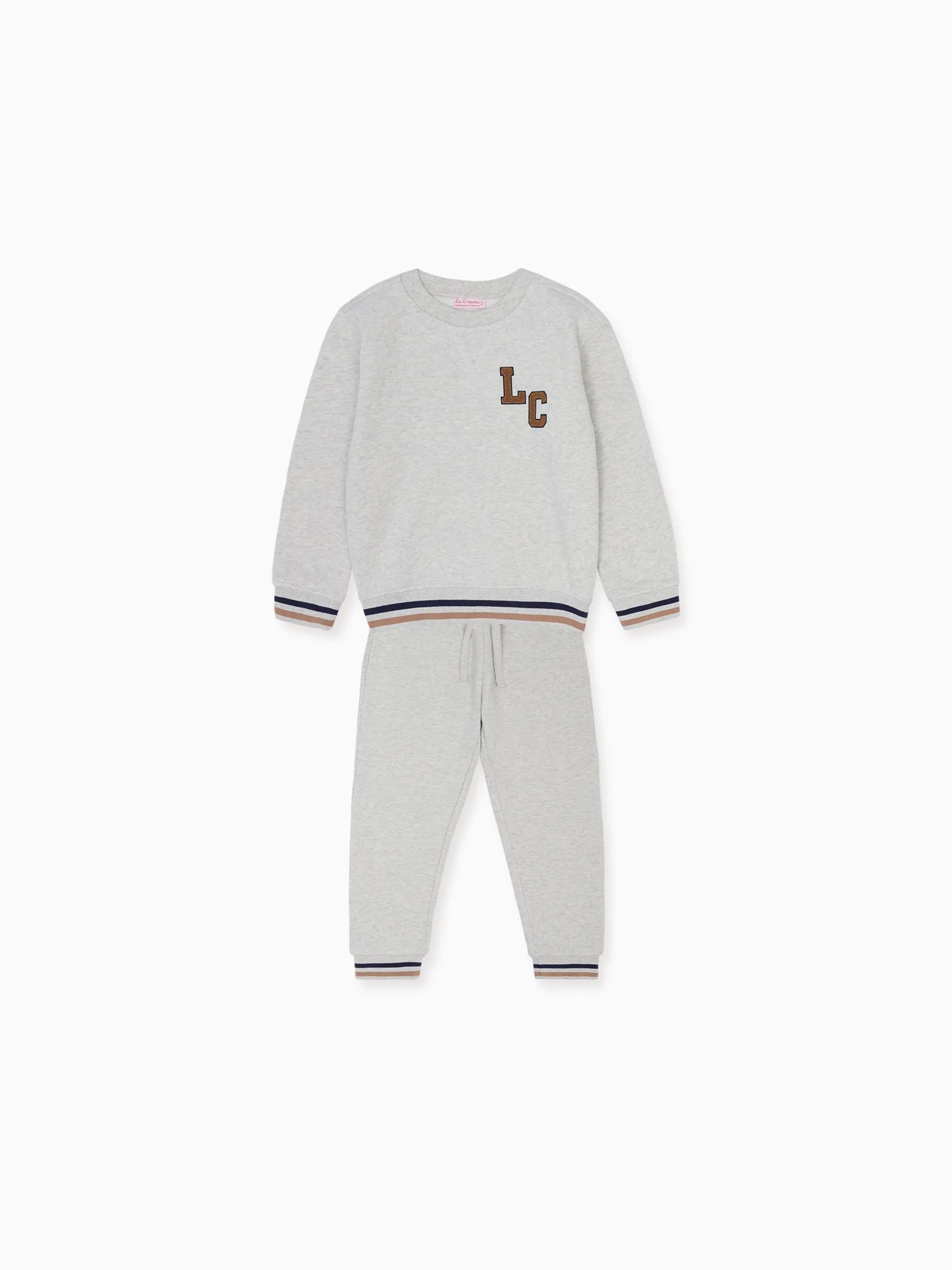 Grey Melange Pernille Kids Tracksuit