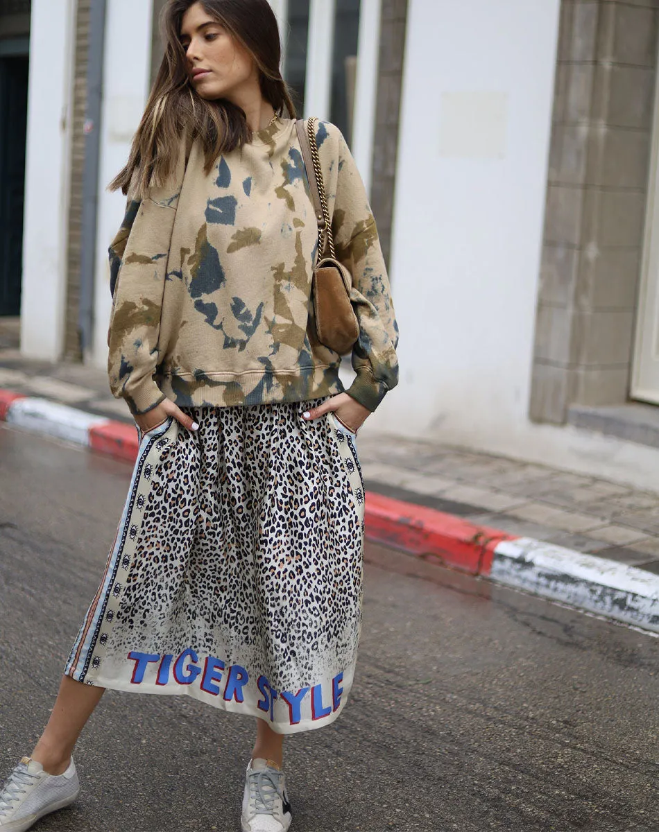 Hailey Sand Printed Skirt