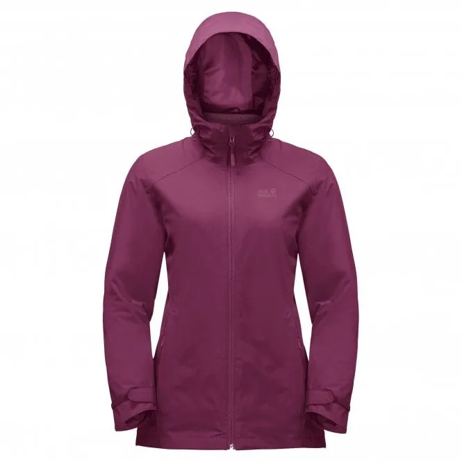 Jack Wolfskin Ladies Norrland 3 in 1 Jacket Wild Berry