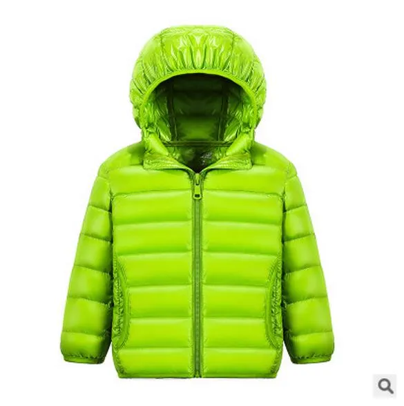 Kids Puffer Coat Solid Color