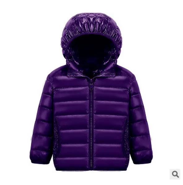 Kids Puffer Coat Solid Color