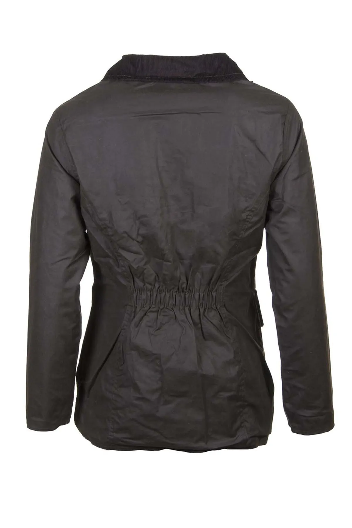 Ladies Wax Jacket with Elasticated Back