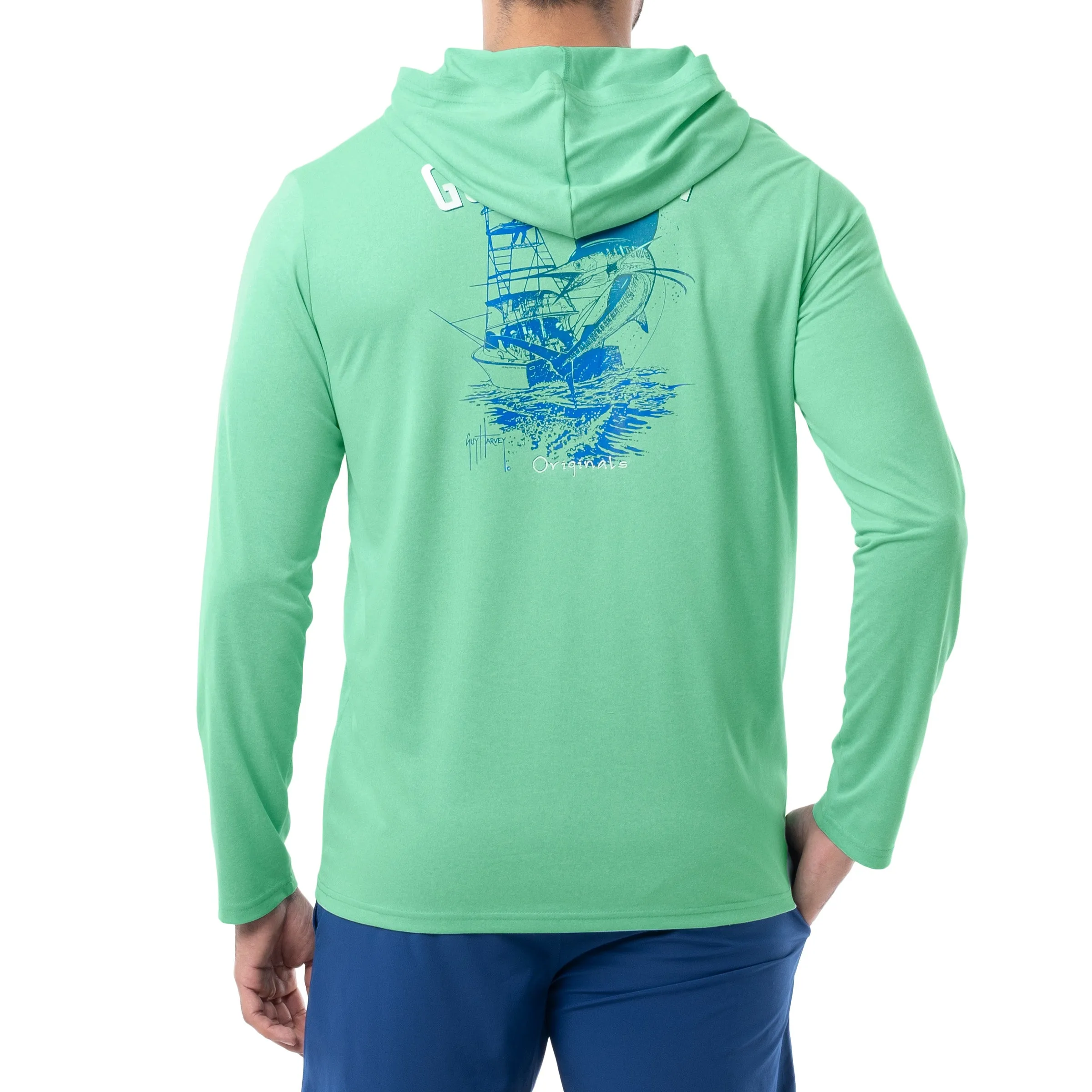 Men's Boat Lines Long Sleeve Performance Hoodie