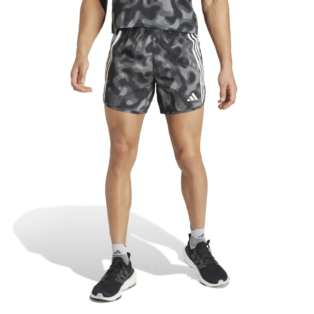 Own the Run 3-Stripes Allover Print Shorts