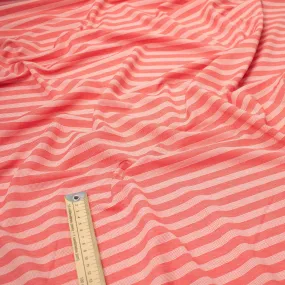 Printed Knits Design-157 Red & Coral Stripes