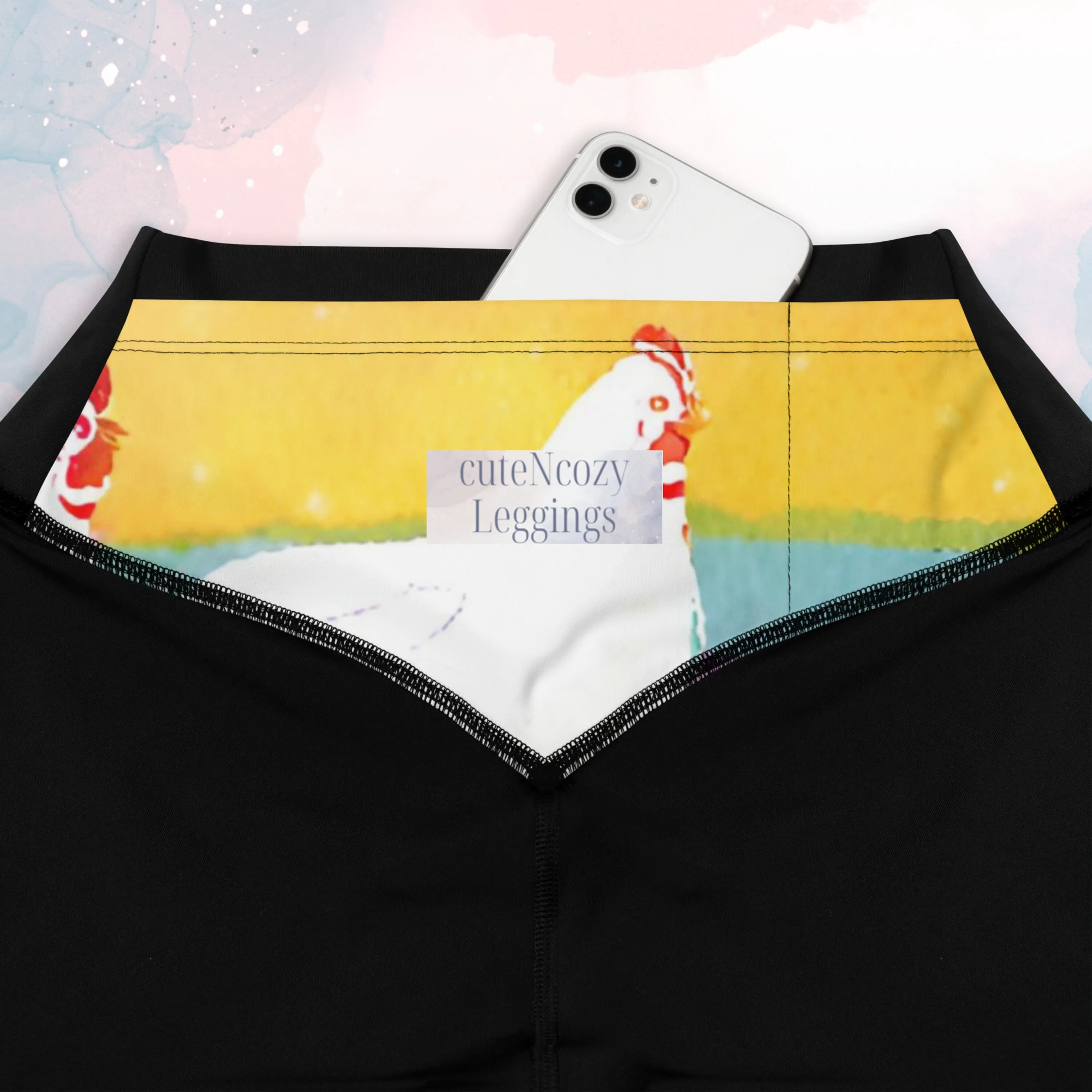 Rainbows and Chickens Athletic Compression Sports Leggings