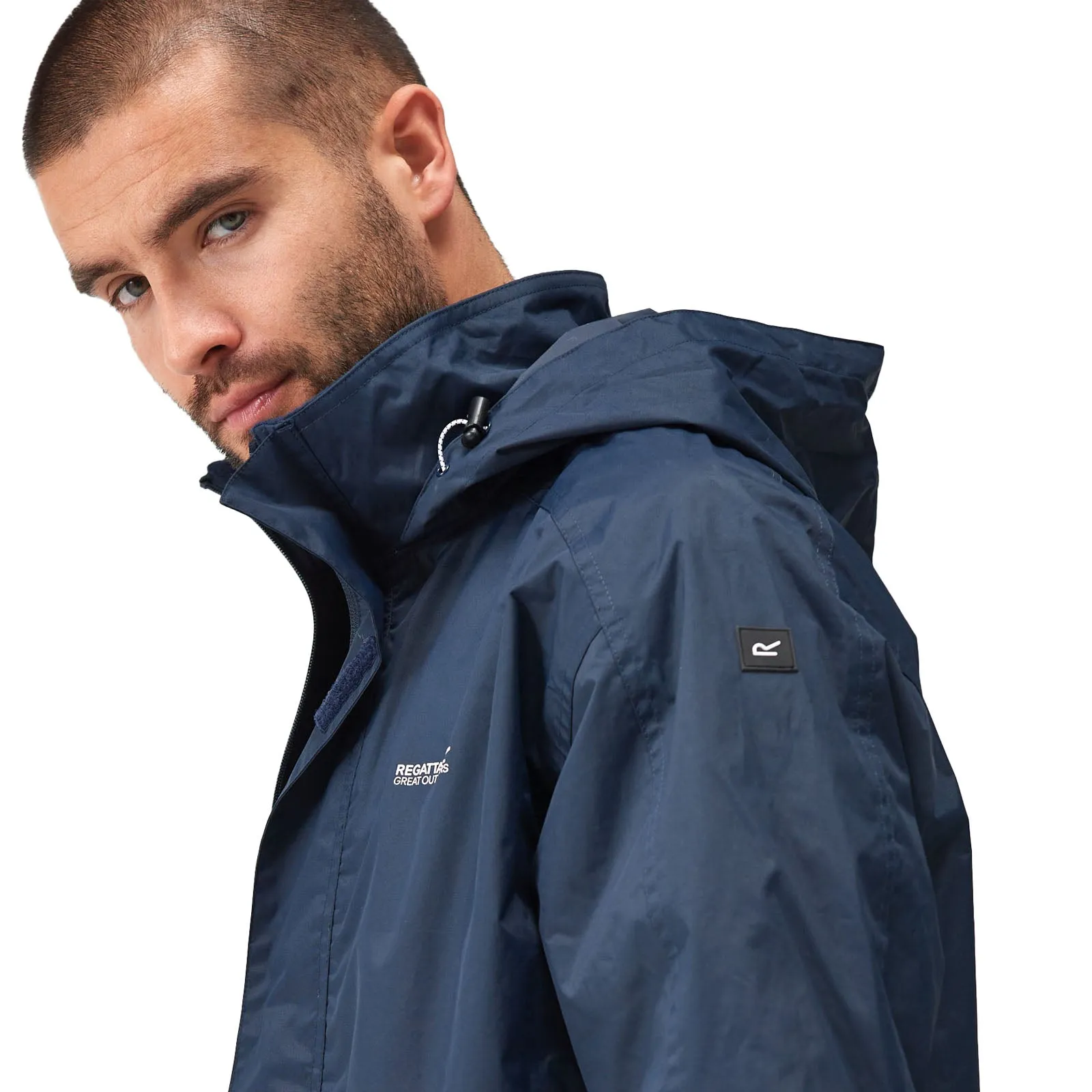 Regatta Mens Niviston Hooded Waterproof Walking Jacket - Navy