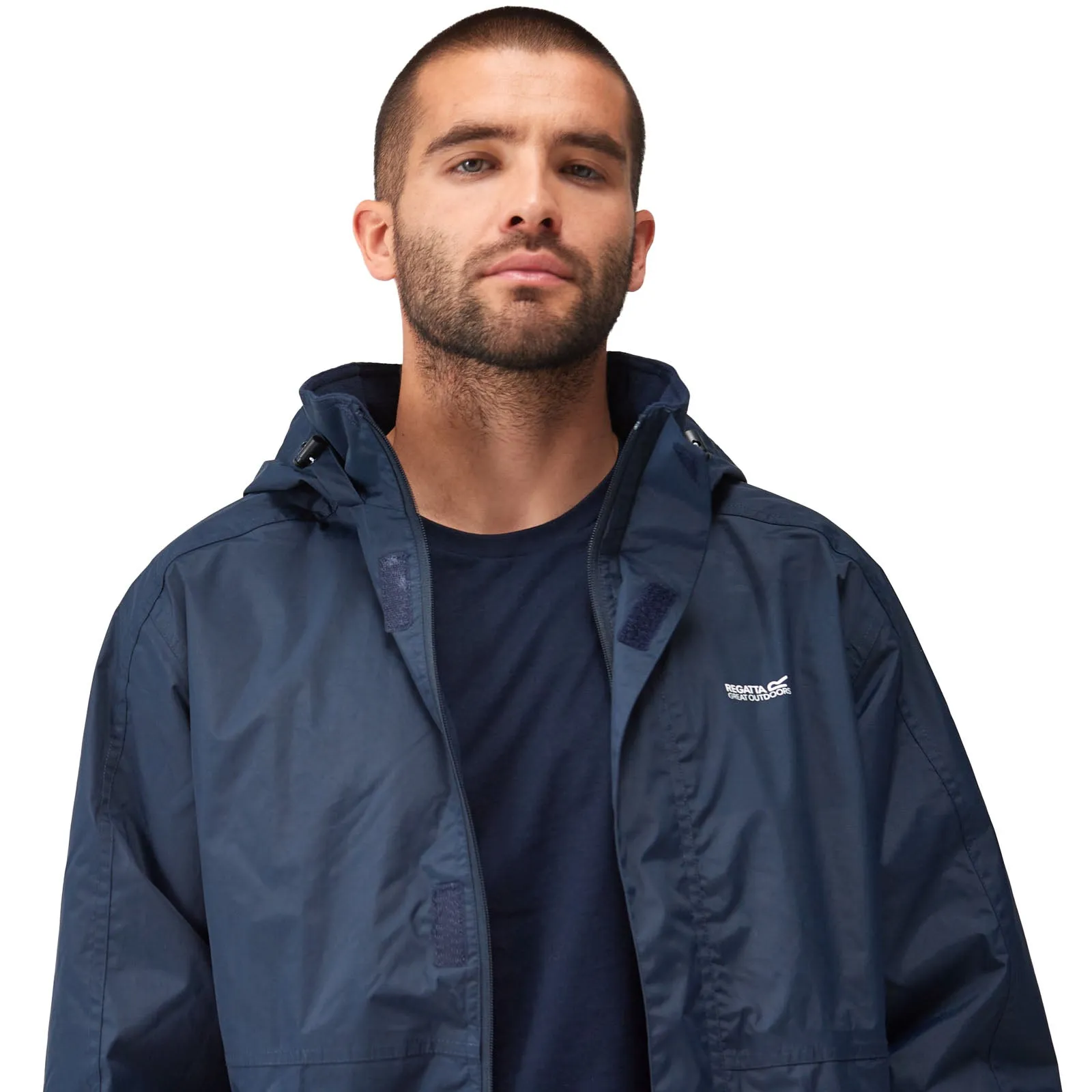 Regatta Mens Niviston Hooded Waterproof Walking Jacket - Navy