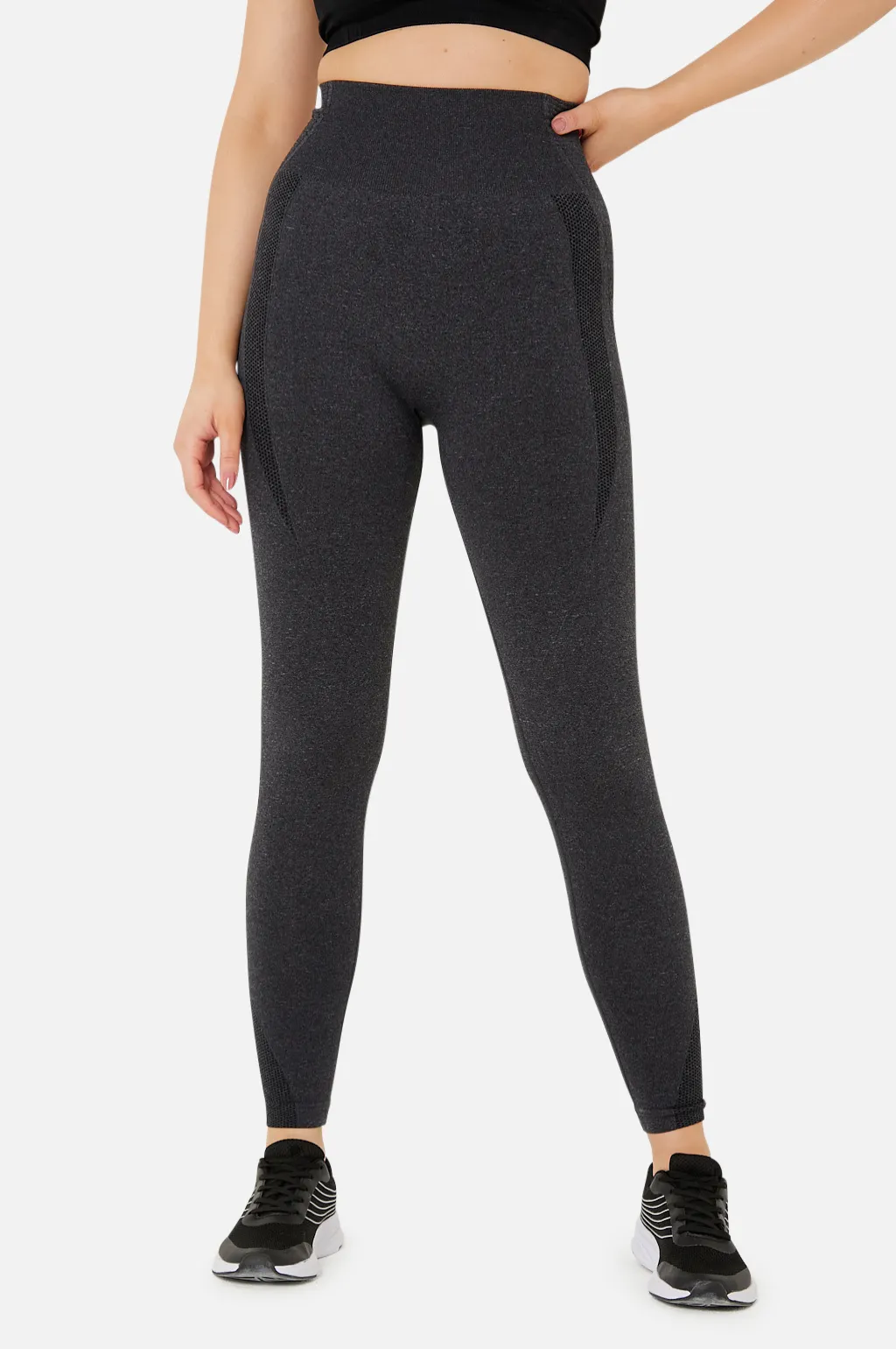 Seamless Compression Leggings V2 in Charcoal - Extra Firm