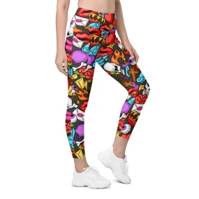 Skulls Leggings With Pockets