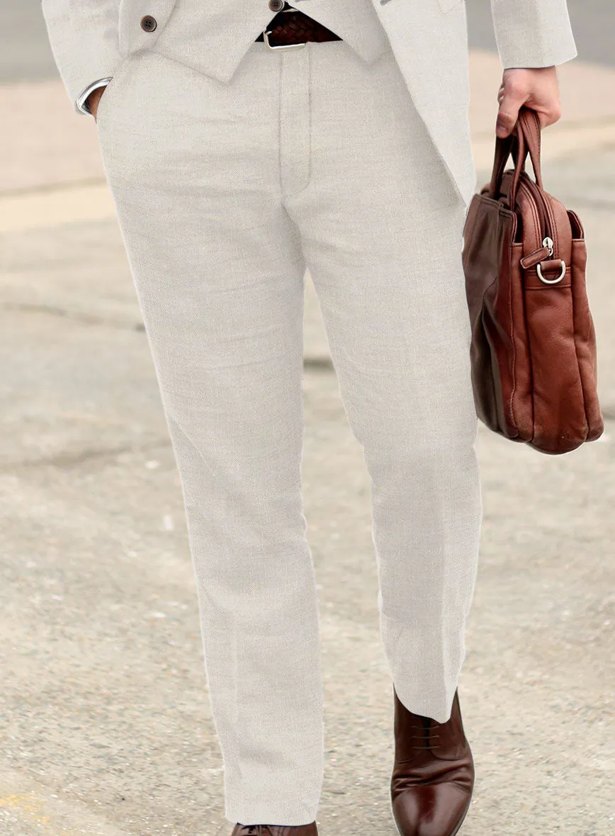 Stylbiella Spring Beige Linen Pants