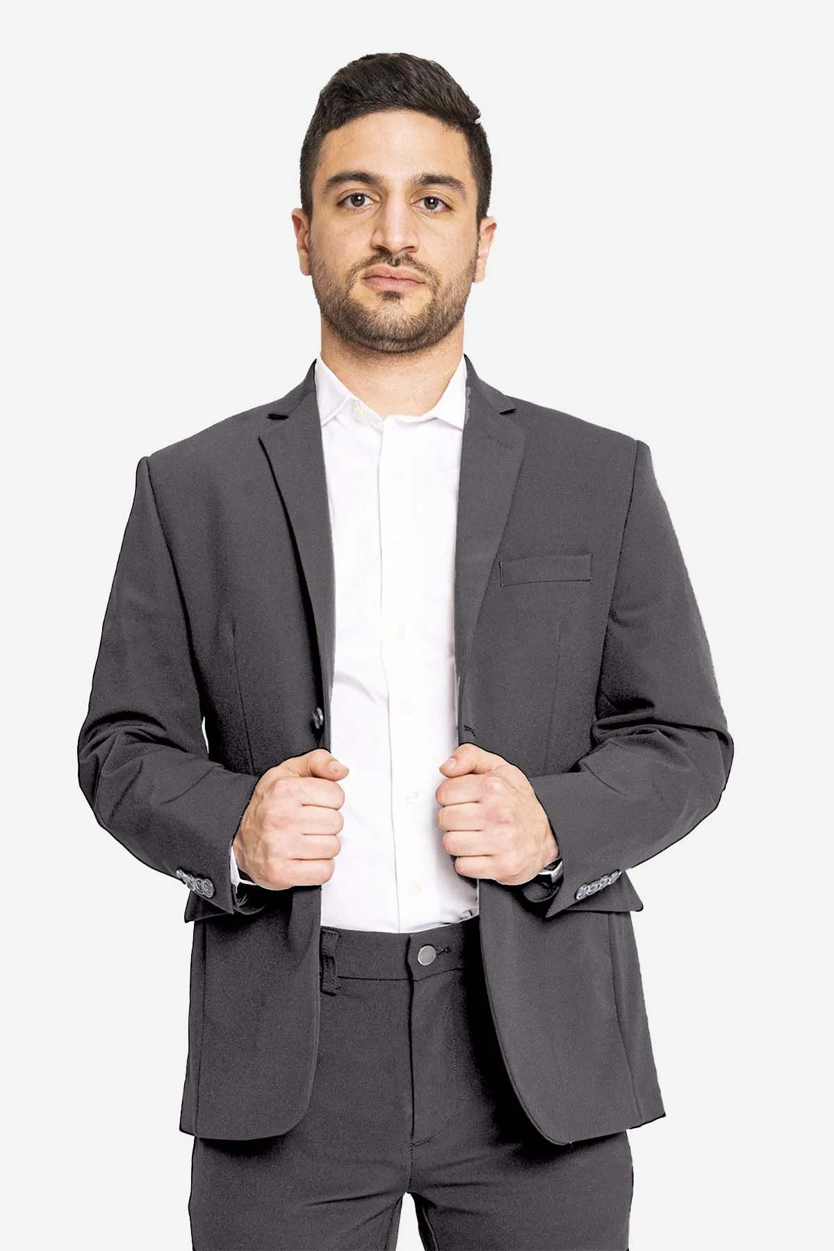 Super Stretch Suit Jacket Charcoal