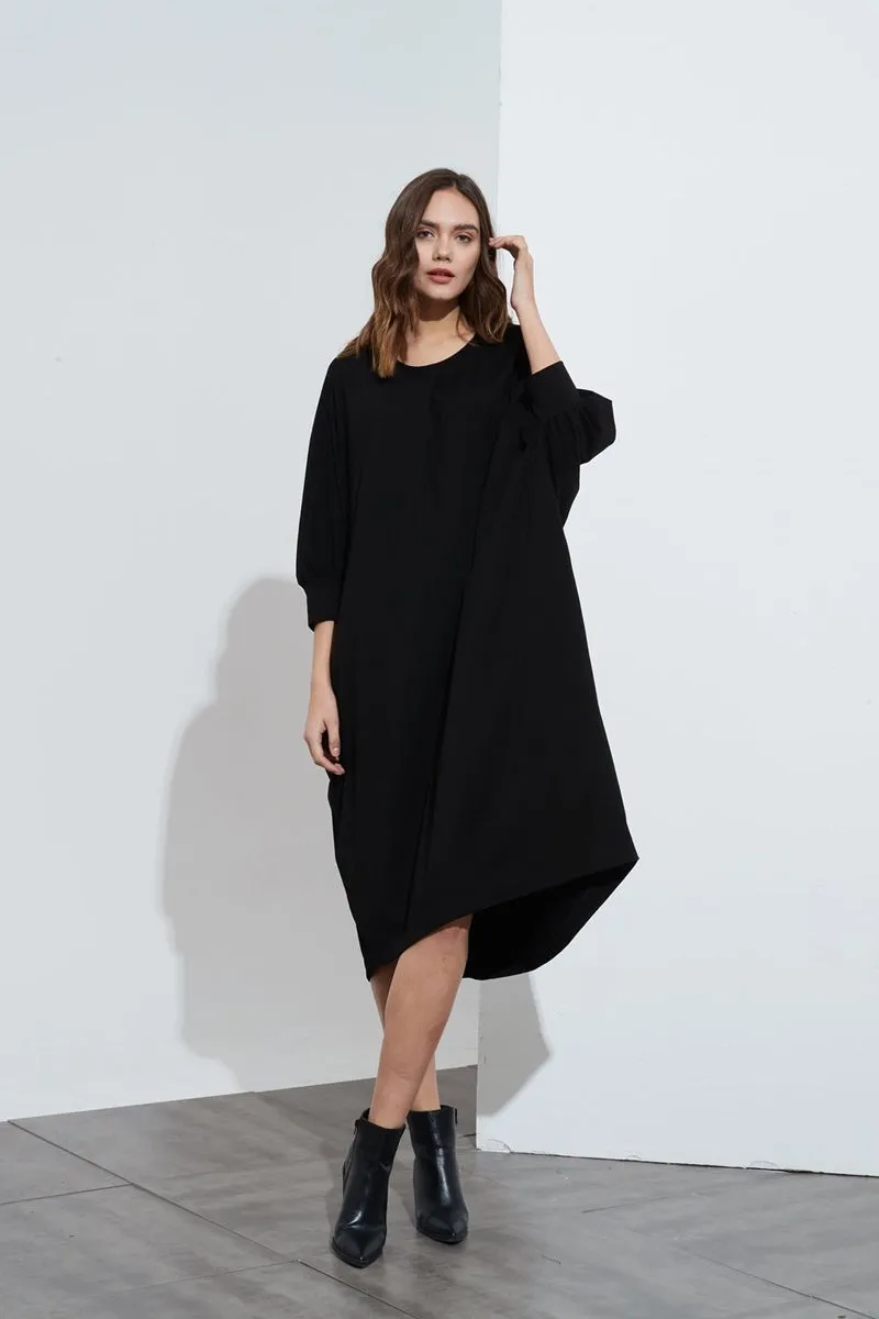 Tirelli - Relaxed Batwing Dress - Black