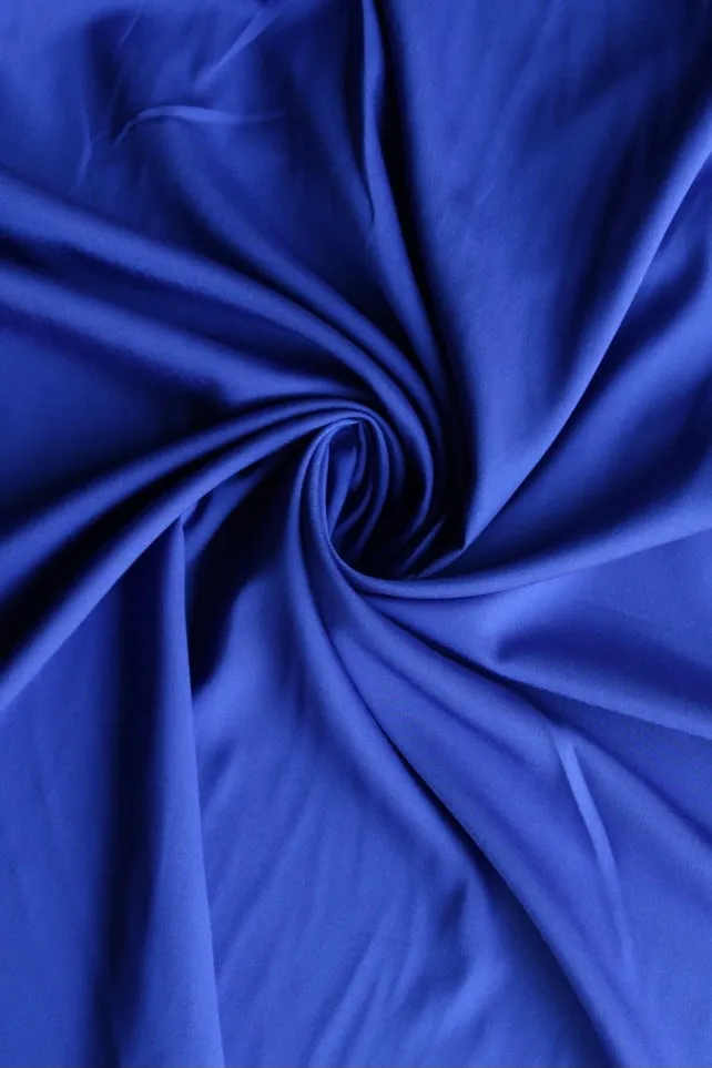 True Blue Crepe De Chine