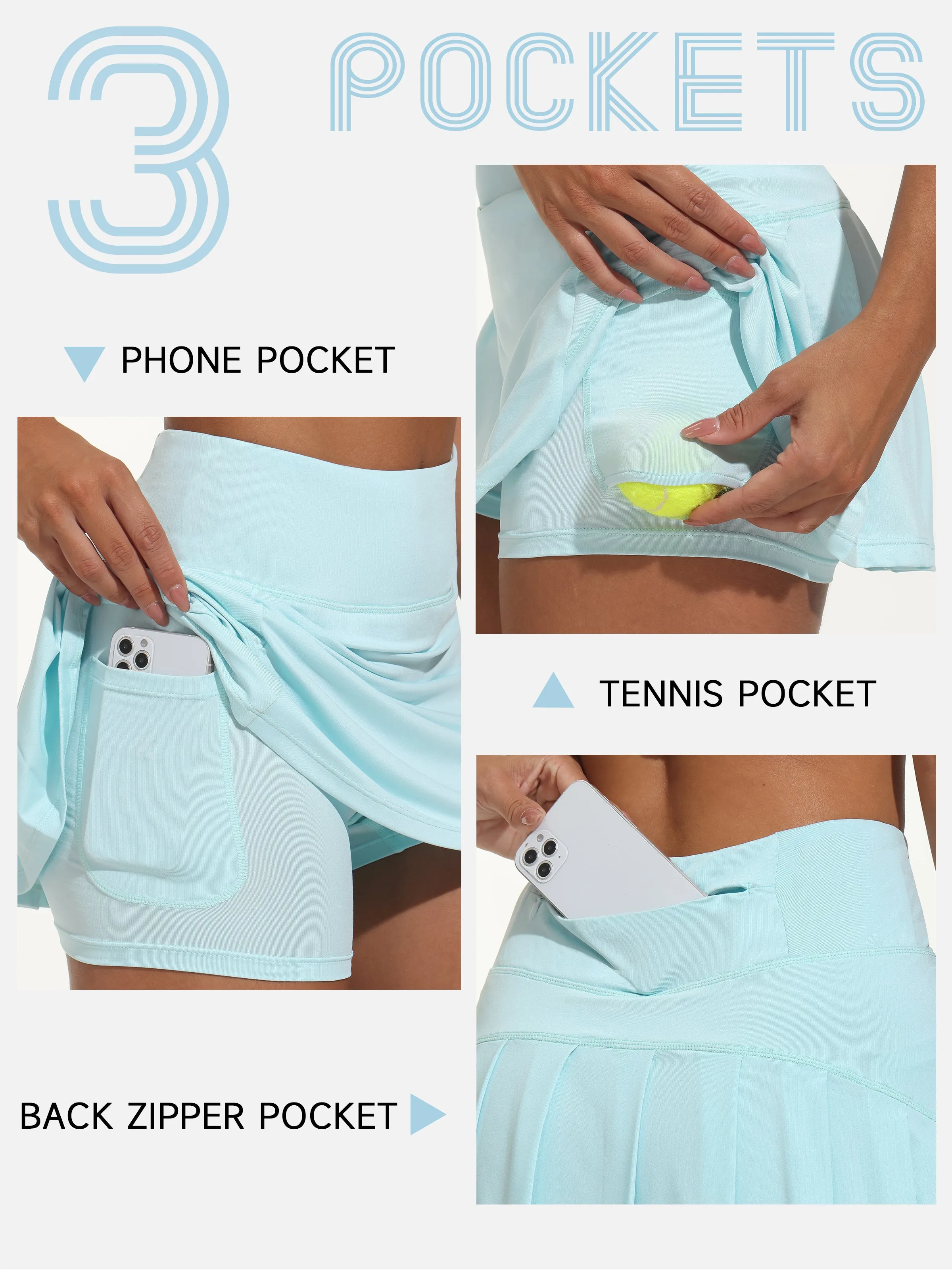 VAYAGER SPORTS Women's Tennis Skirts Golf Skorts with Pockets