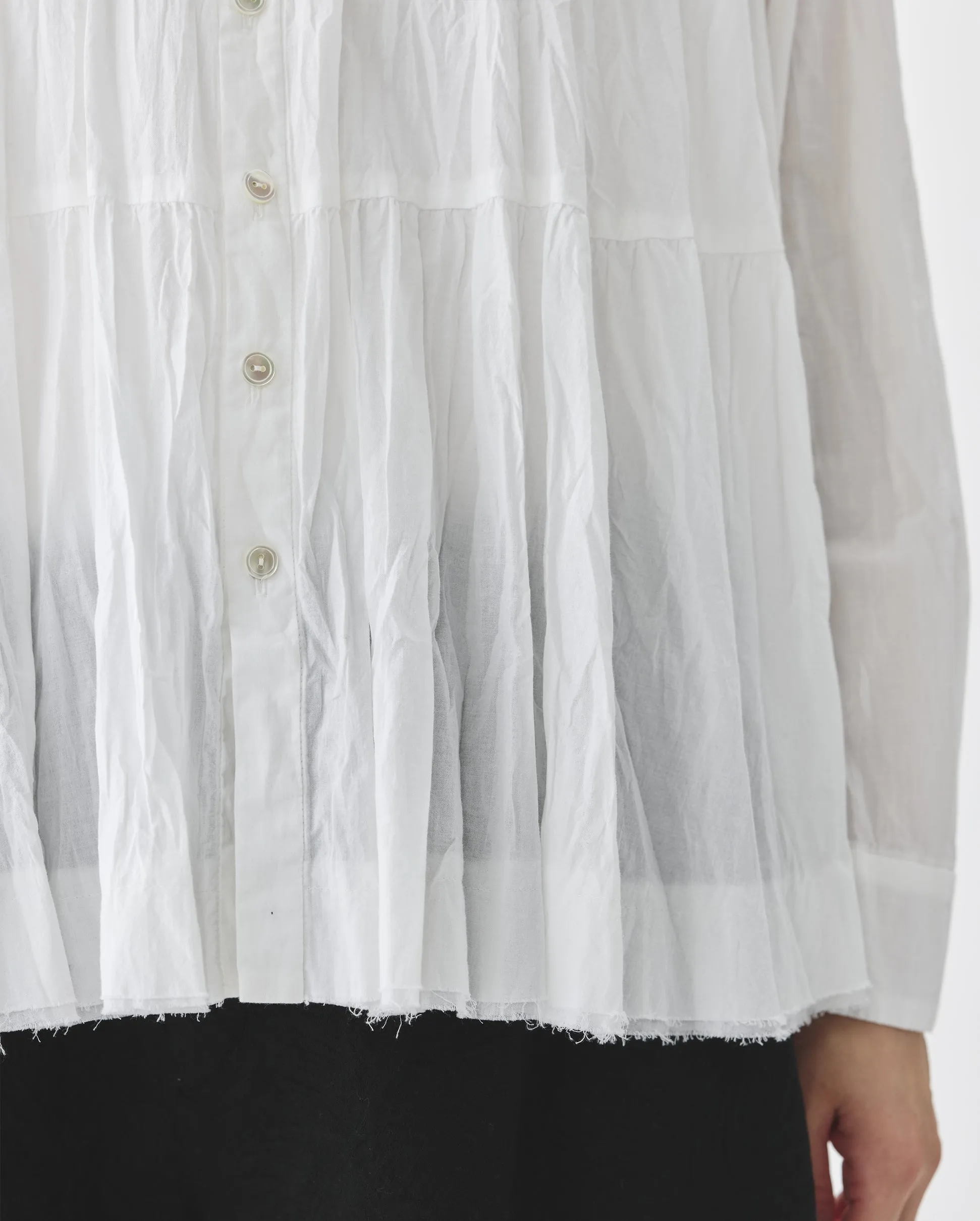 WASHED LAWN BLOUSE / OFF WHITE