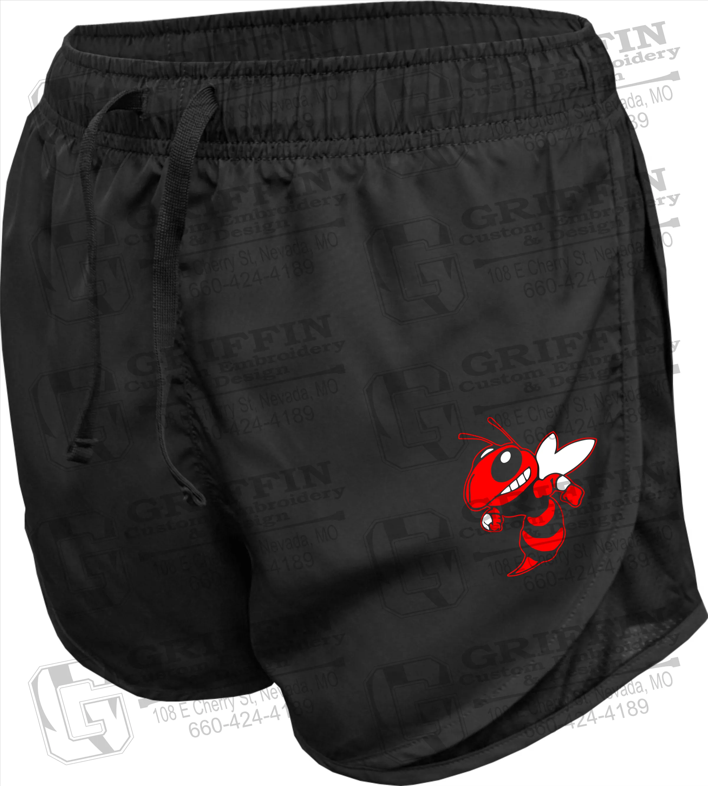 Womens Running Shorts - Hume Hornets Logo