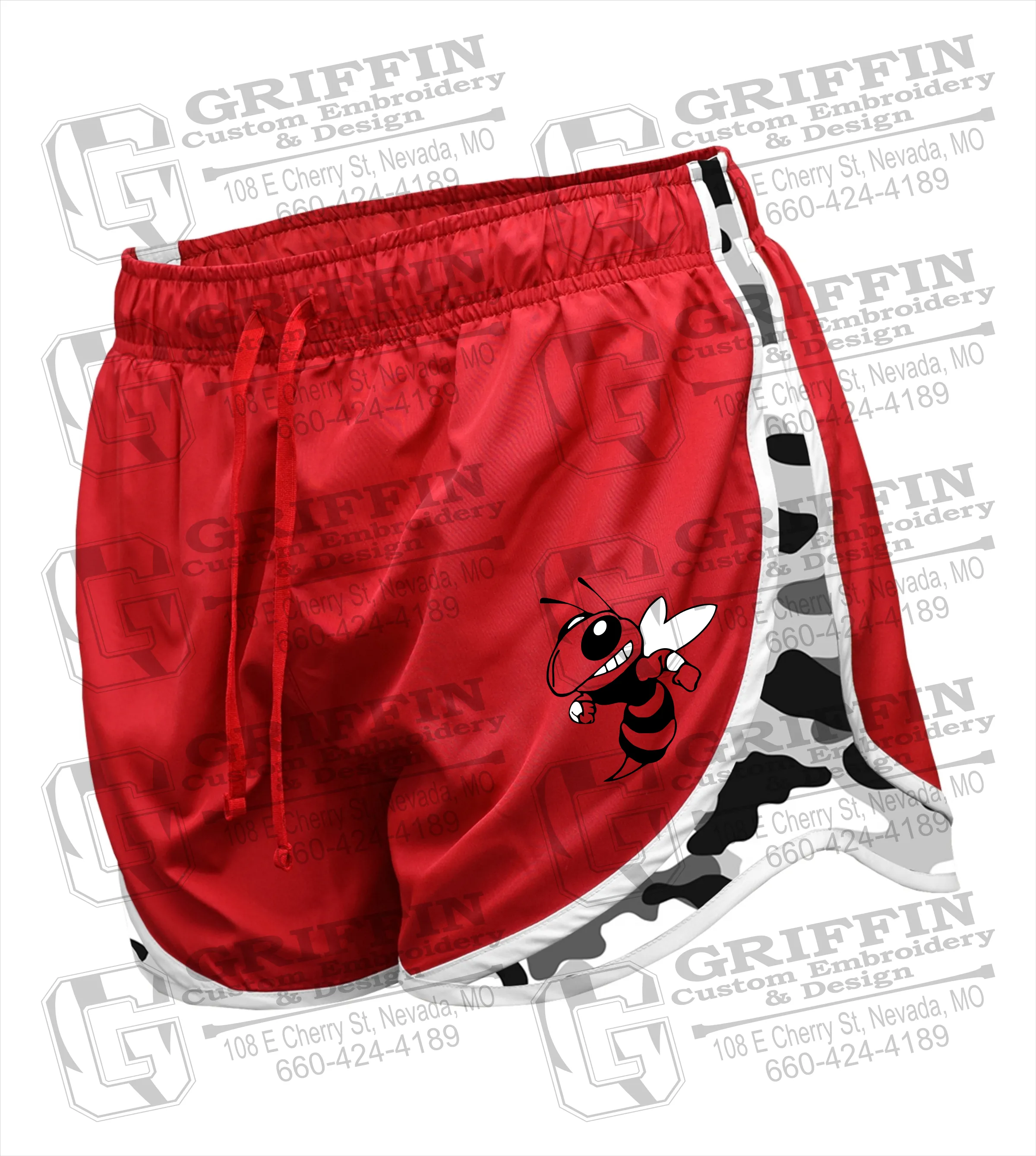 Womens Running Shorts - Hume Hornets Logo